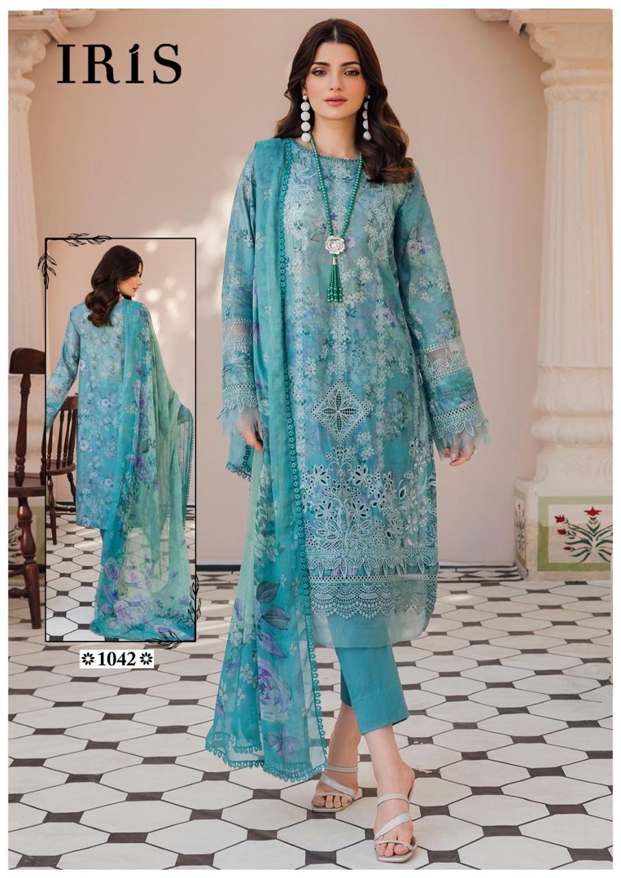 Afsanah Vol 5 By Iris Luxury Cotton Pakistani Dress Material Wholesalers In Delhi
